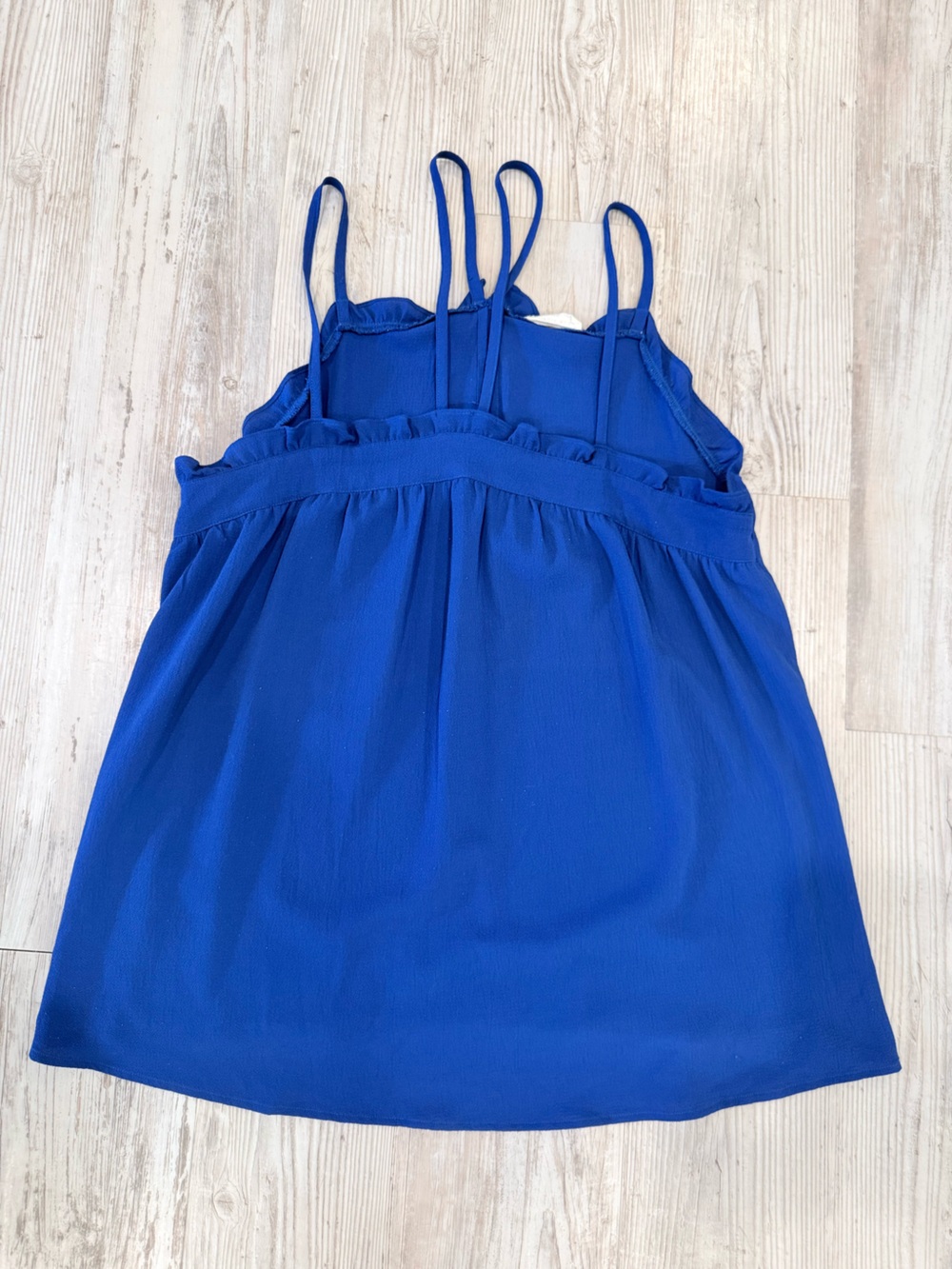 Sophie Rue Cobalt Blue Double-Spaghetti Strap Ruffle Camisole